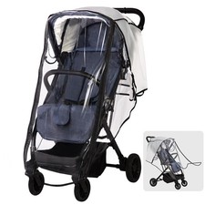 Universal Stroller Rain Cover, Clear Breathable Weather Shield with