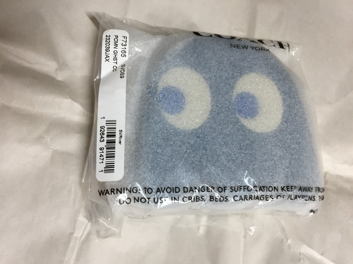 NWT- Coach F73165 PacMan Ghost Coin Purse Limited Edition ( Blue
