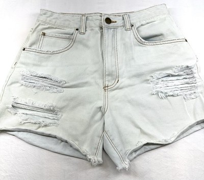 Billabong Light Wash Denim Cut Off Shorts 100% Cotton 5-Pocket Womens 28