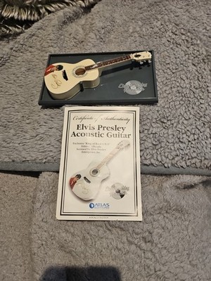 Elvis Presley Acoustic Guitar Model - No Box - 1 Tuner Broke - Atlas editions