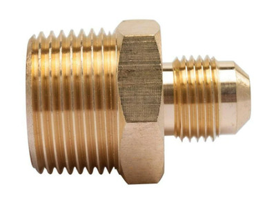 3/4'' Male NPT to 3/8'' Male Flare SAE Brass Adapter Propane Natural Gas Air