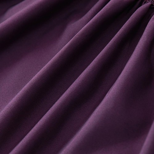Biancheria da letto 1 pezzo solo lenzuolo matrimoniale - queen size deep queen, viola scuro  - Foto 6 di 9
