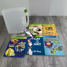 Two Leapfrog Tag Reader Pens Tag Books Lot Bundle W/ Charger and Carrying Case