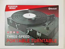 Sharper Image Bluetooth 3-Speed Portable Turntable Record Player Case SBT4000