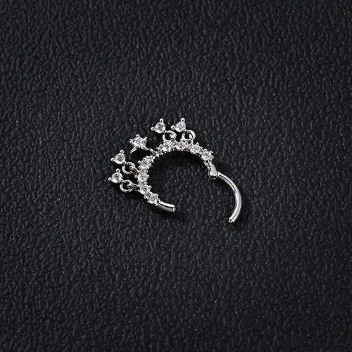 1 Stück 16 g Edelstahl Nase Septum Ring CZ Ohr Helix Piercing Ohrringe Schmuck - Bild 24 von 24