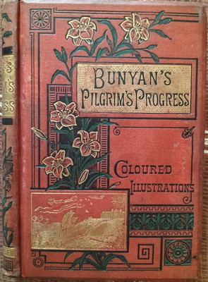 The Pilgrims Progress John Bunyan Antique Colour Illustrated Decorative Book