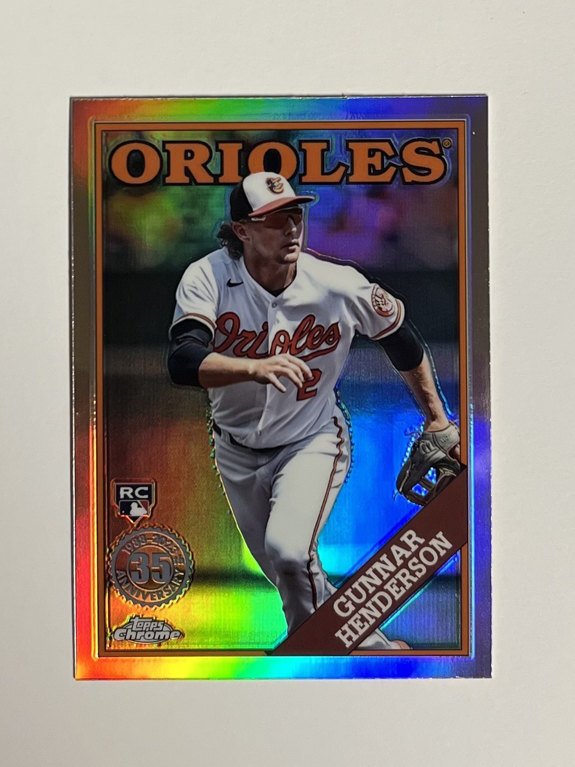 2023 Topps Chrome Update Gunnar Henderson #88CU-8 1988 Topps 35th Anniversary