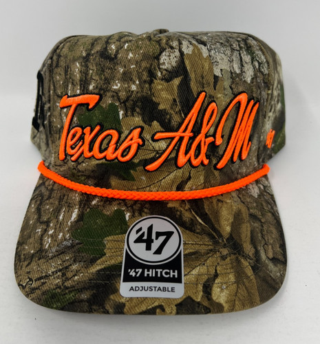 Texas A&M Aggies NCAA '47 Brand Realtree Camo Script Hitch Rope Snapback Hat