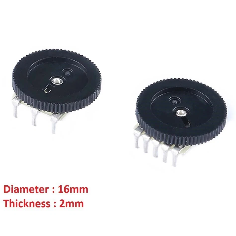 Mono/Stereo Gear Dial Potentiometer 1KΩ 5KΩ 10K 20K 50K 100KΩ Lautstärkeschalter - Bild 2 von 4