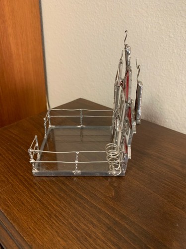 GLASS AND METAL POST-IT-NOTE AND PEN HOLDER - Picture 2 of 3