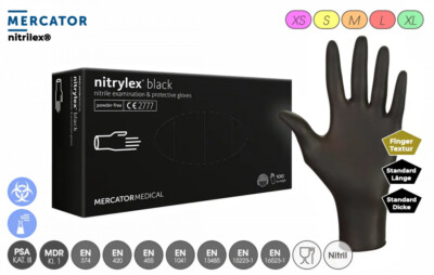 Mercator Nitrylex  black - Medizinische Nitril-Handschuhe