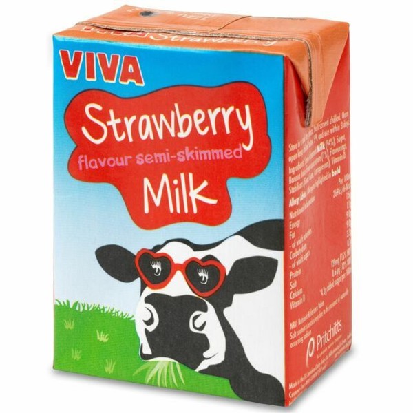 Viva Strawberry Flavoured Milk Cartons 27x200ml for sale online eBay
