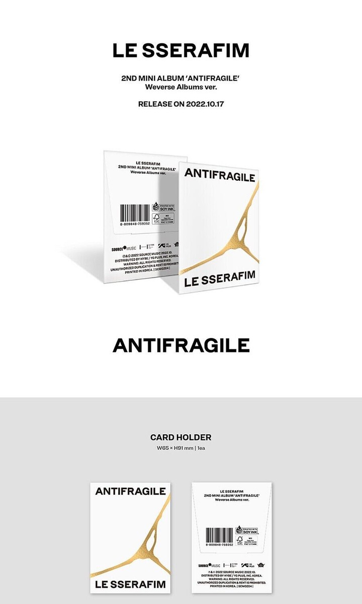 Antifragile-Weverse Albums Version-Incl. 2 Photo Cards, Qr