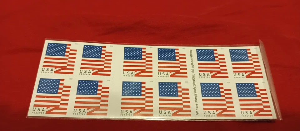 2018 US #5262 Forever Flag -Set of 20 stamps- Booklet, Read Description - Image 2 of 3