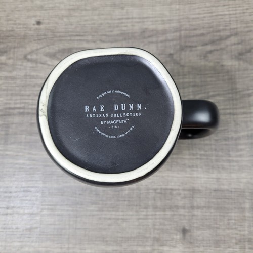 Rae Dunn Artisan Collection Black Ceramic Farmhouse Haunted Halloween Mug - Picture 6 of 6