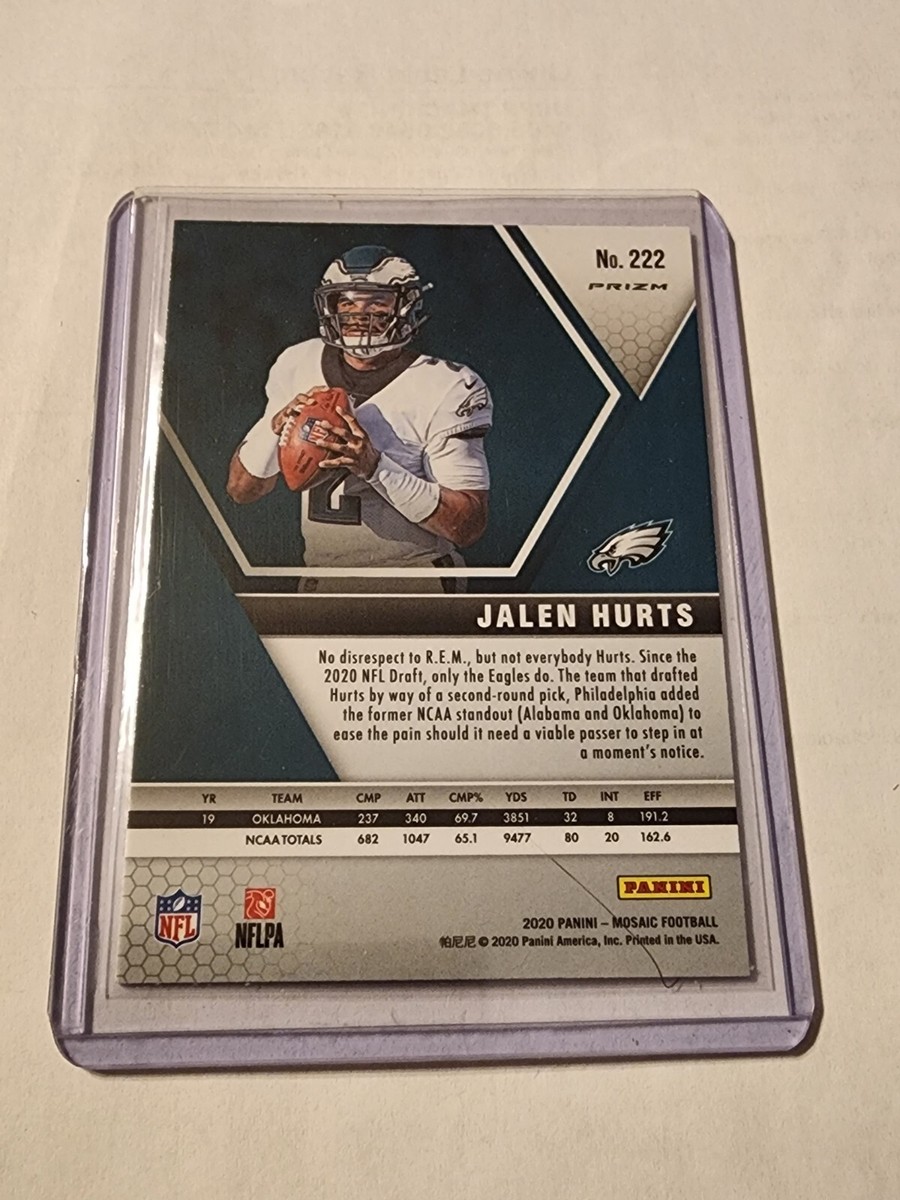 jalen hurts 2020 panini mosaic reactive orange RC #222 | eBay