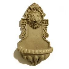 Dollhouse Lion's Head Spray Fountain Pool  Decor Accessories Miniature