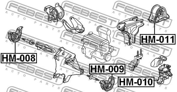 HM-011 FEBEST Engine Mounting for ACURA,HONDA