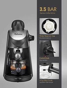 Yabano Manual Coffee Maker Espresso Cappuccino Machine with Milk