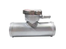 38mm 1.5" Aluminum Radiator Coolant Inline Filler Neck Hose With Cap 1-1/2" Hose