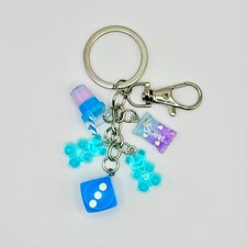 Bear Dice Charm Keychain with Snap Hooks