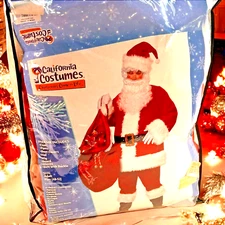 California Costumes Deluxe Santa Suit Adult Plus Size 48-52 Complete Outfit NEW
