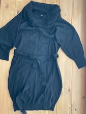 EXPRESS Wool-Blend Cowl Neck Belted Sweater Dress 3/4 Sleeve - XS