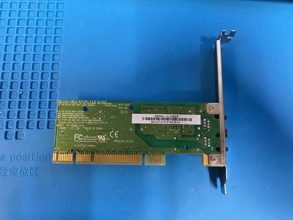 Agere Pinball P40 PCI 56KBPS Internal Fax Modem Card - Image 2 of 2