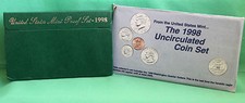 1998 Proof and Uncirculated Annual 2 Complete US Mint Coin Sets PDS 15 Coins