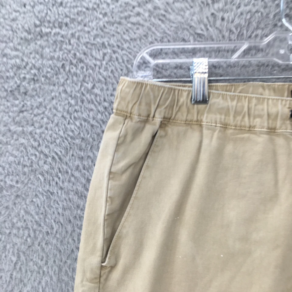 Pantalones de chándal Pacsun para hombre medianos beige cintura elástica ajuste ajustado cremallera tobillo Foto 3 de 4