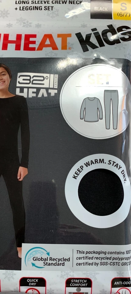 (Nuevo) Juego de calor 32 grados para niños, negro, talla M (8/10) Foto 2 de 4