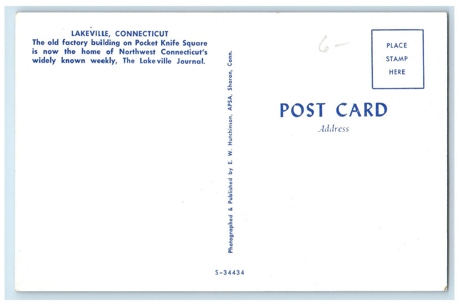 c1960's Old Factory on Pocket Knife Square Lakeville Connecticut CT