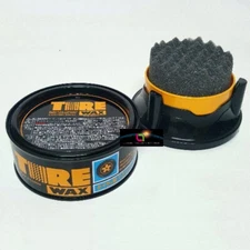 *3 PCS* New SOFT99 Black Wax Tyre Clean Protection Shine + Applicator