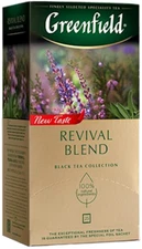 GREENFIELD BLACK TEA REVIVAL BLEND SAGE 25 Tea Bags Made in Russia RF NO GMO