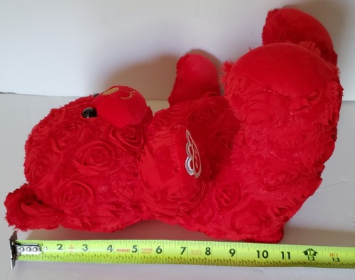 Build-A-Bear BAB Red Roses Valentines Teddy Bear Stuffed Animal Plush Toy - EUC - Picture 10 of 10