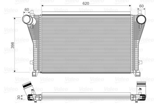 Refroidisseur d'air de suralimentation refroidisseur d'air de suralimentation llk pour VW Golf VII 5G1 BQ1 BE1 BE2 - Photo 1/1
