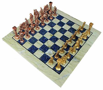 StonKraft 12 x 12 Stone Chess Board with Wooden Base - Chess Game