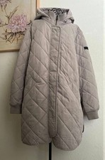 DKNY Women's Thistle /Tan Quilted Removeable Hood Puffer Jacket Size XXL - New
