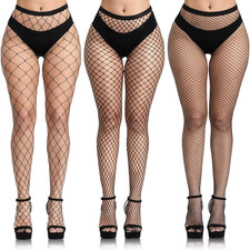 Buauty Black Fishnet Stockings for Women, Fishnet Tights plus Size One Size Fit