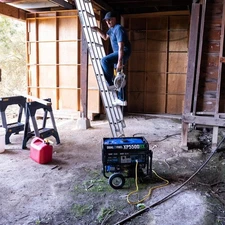 Gasoline Propane Generator 5500 Watt Dual Fuel Powered Portable Electric Start