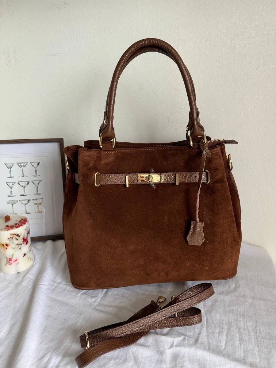 Borsa Camoscio Marrone Donna – Hobo A Tracolla, Elegante E Spaziosa Per Autunno E Inverno - 3