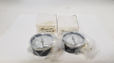 #ad #ad 2quot; DIAL DRY PRESSURE GAUGE 0 30 PSI 1 8quot; NPT BRASS LOWER MOUNT LOT OF 2 NIB $17.95