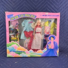 Vintage Barbie Clone Judy Fashion Doll Wardrobe Set 125 Pieces With Doll!