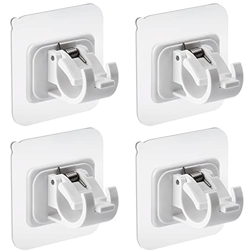 Bohoray 4Pcs Self Adhesive Curtain Rod Bracket No Drill  Assorted colors 