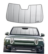 Windshield Sunshade for Rivian R1S/R1T 2022-2024, Custom Front Grey Safeguard 