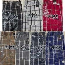 SHAKA WEAR CHECKER PLAID SHORTS 8 COLOR (S to 5XL)