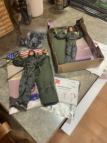 12” Gi Joe Navy Seal Para Diver.  (2) Sets .