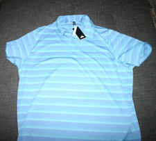 Adidas 2-Color Stripe Performance Blue Fusion Golf Polo Men's 2XL