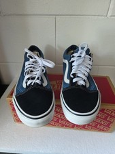 VANS Old Skool Navy Men's Size 8 Woman 9.5 with Original Box Excellent Condition