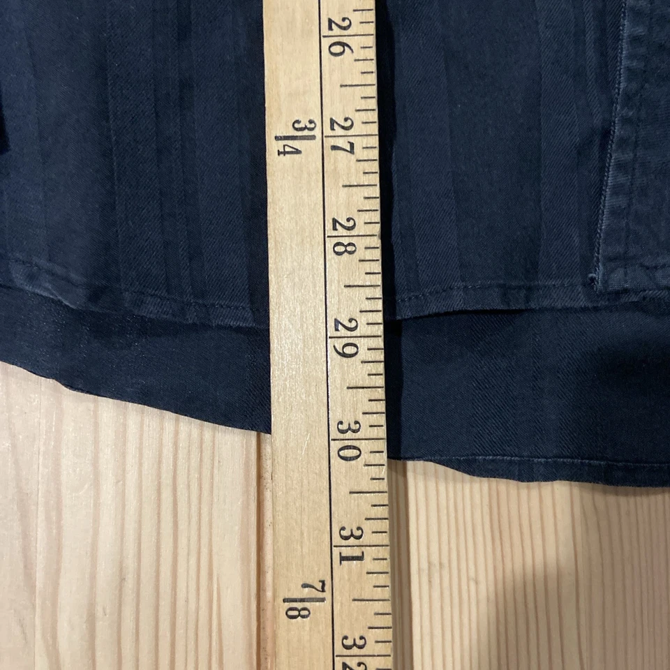 RUSTY Shirt Men XL Extra Large Button Up Black Patch Long Sleeve Cotton Blend - Image 3 of 4